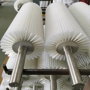 Industrial Cylindrical Metal Roller Brush Microfiber For Conveyor Dusting