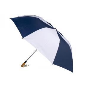 Blue And White Portable Golf Umbrella Stell Frame Black Plastic Cap 190T Nylon Fabric