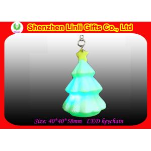 China competitive price Personalised PVC led light Christmas decoration tree keychain  supplier