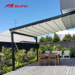 China Motoried Retractable Roof Pergola Awning Garden Building Waterproof Patio supplier