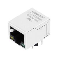 China Bothhand LU1S041CX-XX Compatible LINK-PP LPJ0182BANL 10/100 Base-T Tab Down Yellow/Green Led 1 Port Lan RJ45 Angled Connector on sale