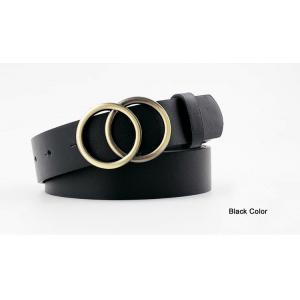 Double Ring Dress Waist Belt Soft Faux PU Elastic Waist Belt For Dresses