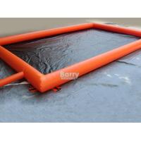 China PVC Non-Slip Surface Yes And Hot Air Welding Orange Water Containment Inflatable Car Wash Mat on sale