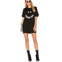 China Latest Designs Black Short Sleeve Casual T-shirt Dress for Women on sale