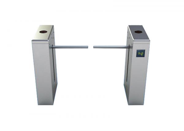 Office Entrance Drop Arm Turnstile SS304 Stainless Steel Half Height With Alarm