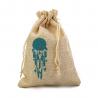 Custom Printed 10x15cm Drawstring Jewelry Beads Jute Bag