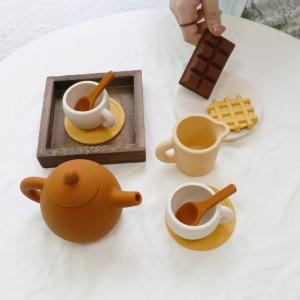 Paisen Factory New Arrival 17 Piece 11pcs Set Kids Afternoon Tea Silicone Baby Toy Teapot  Set