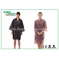 China Breathable Disposable Kimono Robe Nonwoven Sauna Gown / Bathrobe Beauty Center Using on sale
