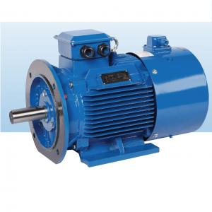 China IP55 Blue Small Size AC Motor , Natural Cooling Neodymium Magnet Motor supplier