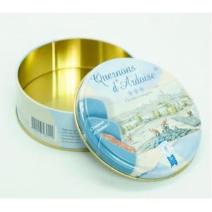 Customized Round Cake Box Candle Cookie Tin Cans Adjustable Height