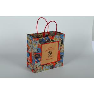 2022 wholesale craft paper bag custom design printed paper gift bag with cotton rope