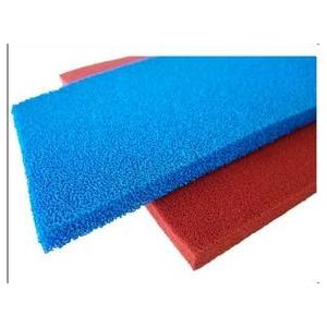 China Red Blue Silicone Sponge Sheet Food Grade Silicone Rubber Sheet Open Cell For Iron Table supplier
