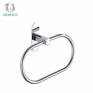 Modern Metal Towel Ring  Drill Free Applicable Mirror Surfaced