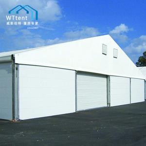 China Outside Storage Warehouse Tent , Big Temporary Warehouse Tent Rolling Door supplier