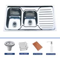 China OEM Dimensions Stainless Steel Top Mount Apron Sink With 3 Faucet Holes on sale