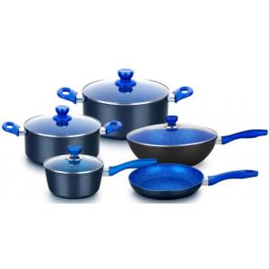 Forged aluminum non stick cookware set with flavour stone coating