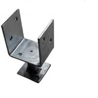 China Square Shape 4x4 Galvanized Post Support Bracket in Silver for Square Posts on sale