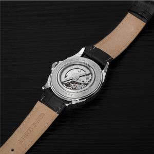 Manual Movement Waterproof Mechanical Watch Chronograph Black And White Dial