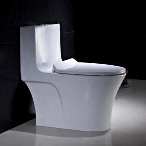Gravity Flushing One Piece Bathroom Toilet Floor Mounted Commode One Piece