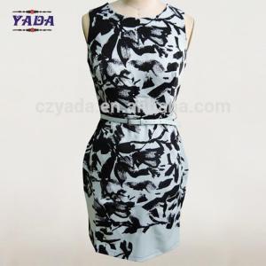 China New style elegant frocks floral print ladies classic casual clothing women dresses sexy dress in cheap price supplier