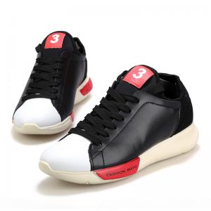 China 2015 Fashion Men's Shoes PU Size(39-44) White+Black+Red Sneakers Slip-On LWMC15046 supplier