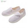 China Electronic factory cleanroom stripe canvas PVC sole shoe breathable esd antistatic working shoes wholesale