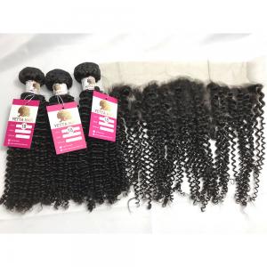 China 100 % Unprocessed Peruvian Human Hair Weave Curly Remy Hair Extensions supplier