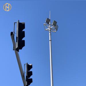 China Airport High Mast Pole With LED Flood Lighting System 35M 40M Octadecagon Shape supplier