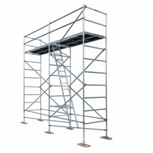 China Cuplock Aluminium Mobile Scaffold  H Frame Ladder Scaffolding System supplier