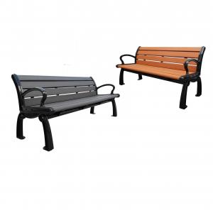 Waterproof Plastic Wooden Bench ,  Anti Rust Durable Wooden Garden Bench Seat
