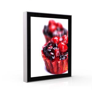 China Digital Led Photo Frame Light Box , Glass Advertising Restaurant Menu Light Box supplier