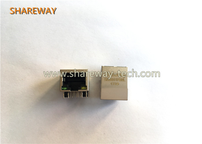 J0G-0009NL Single Port RJ45 Through Hole PCB Jack 10/100/1000 Base T AutoMDIX