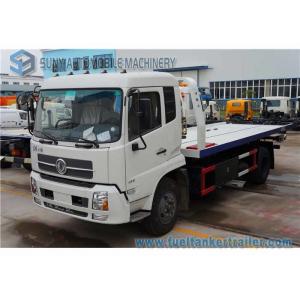 China Dongfeng Tianjin 6 Ton Rescue Tow Truck , flatbed Wrecker Truck 180 Hp Cummins Engine supplier