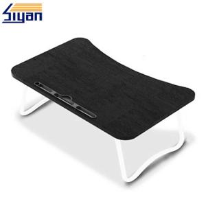 China 25MM MDF PVC Film Pressed Adjustable Table Top Black Wood Texture supplier