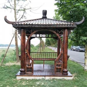 China Outdoor Pavilion Chinese Wood Gazebo Hexagonal 3m Antique Garden Pagoda supplier