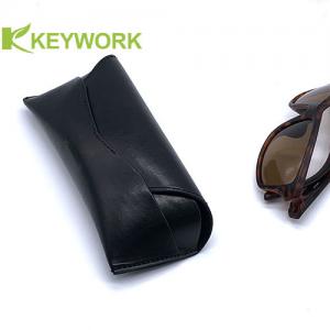 China Beautifully Textured Black PU Leather EVA Eyewear Case Unisex Sunglasses Protector supplier