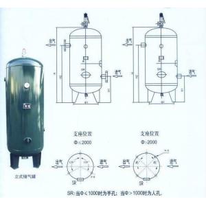 China Steel Air Compressor Tank Vertical Type , Small Portable Compressed Air Tank supplier