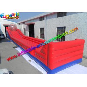 0.55 mm PVC Red Inflatable Sports Games With Track Lane Race