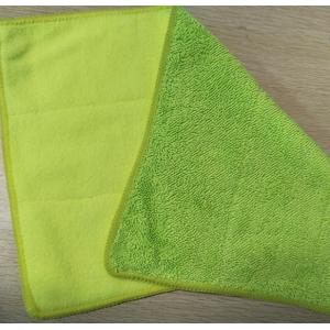 China Green Twisted Recombination Terry Fabric Microfiber Dust Mop 25*35cm 480gsm supplier