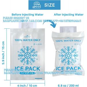 Reusable Injecting water Gel Ice Pack Water Injection Freeze Dry Ice Pack For Food Fresh Shipping Delivery Transport