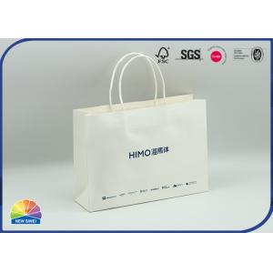 China Custom Printing Logo White Paper Shopping Bag Stand Up Kraft Bag supplier