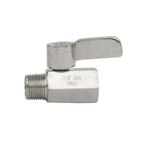 China Waterborne Oleic Acid Mini Ball Valve equipped with Stainless Steel Handle Material supplier