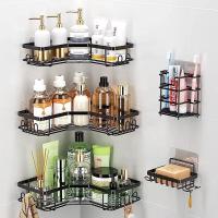 5-Pack Wall Mounted Adhesive Shower Organizer with Soap Holder and Toothbrush