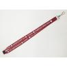 Red color 2.0 CM Silk-screen printed Polyester lanyards with white letters on it