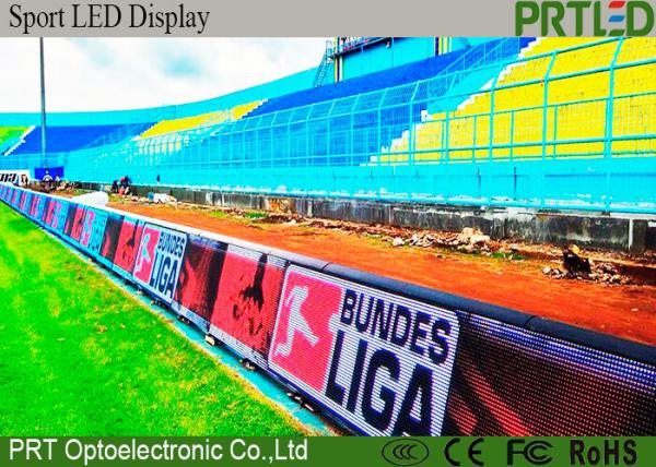 Stadium Perimeter Electronic Football Scoreboard LED Screen P10 With Long