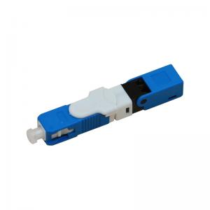 China Single Model SC Type Fiber Optic Fast Connector FTTH Low Polarization Dependent Loss supplier