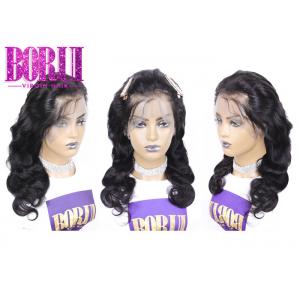 China Body Wave Full Lace Front Wigs Human Hair , Pre Pluked Human Hair Lace Wigs With Baby Hair supplier