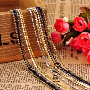China Handmade bead material electrophoresis buckle bead chain finished necklace sweater chain supplier