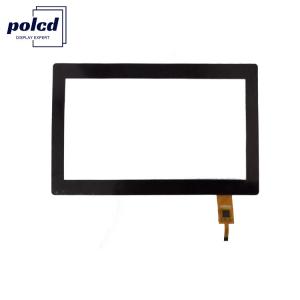 China 7 Inch Multi Touch Custom Capacitive Touch Panel Anti Blue Light Glass Waterproof Polcd supplier