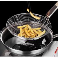 China 201 stainless steel household spoon filter with wooden handle on sale